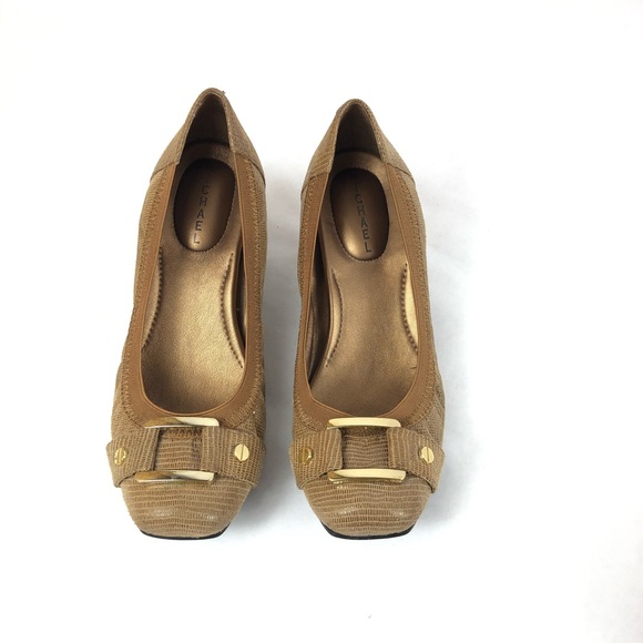 Michael Women’s Brown Snake Print Block Heels Size 8M - Picture 4 of 13